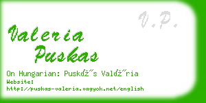 valeria puskas business card